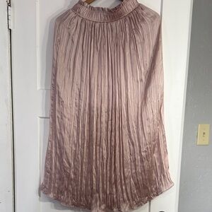 Topshop Blush A-Line Pleated Skirt